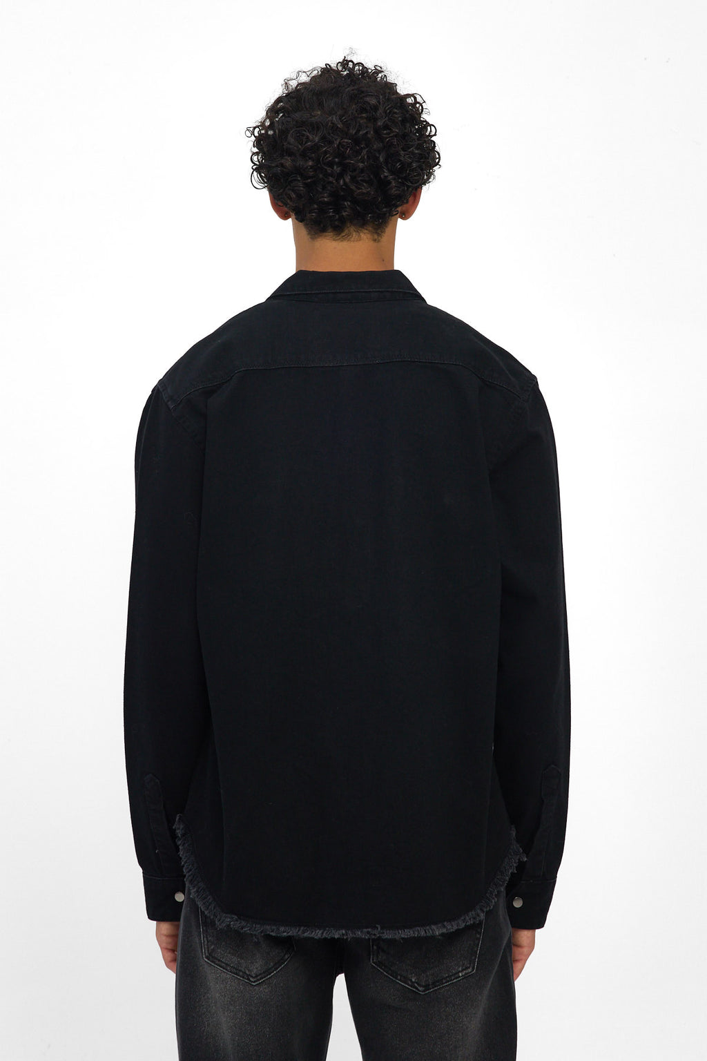 Washed Black Denim Shirt