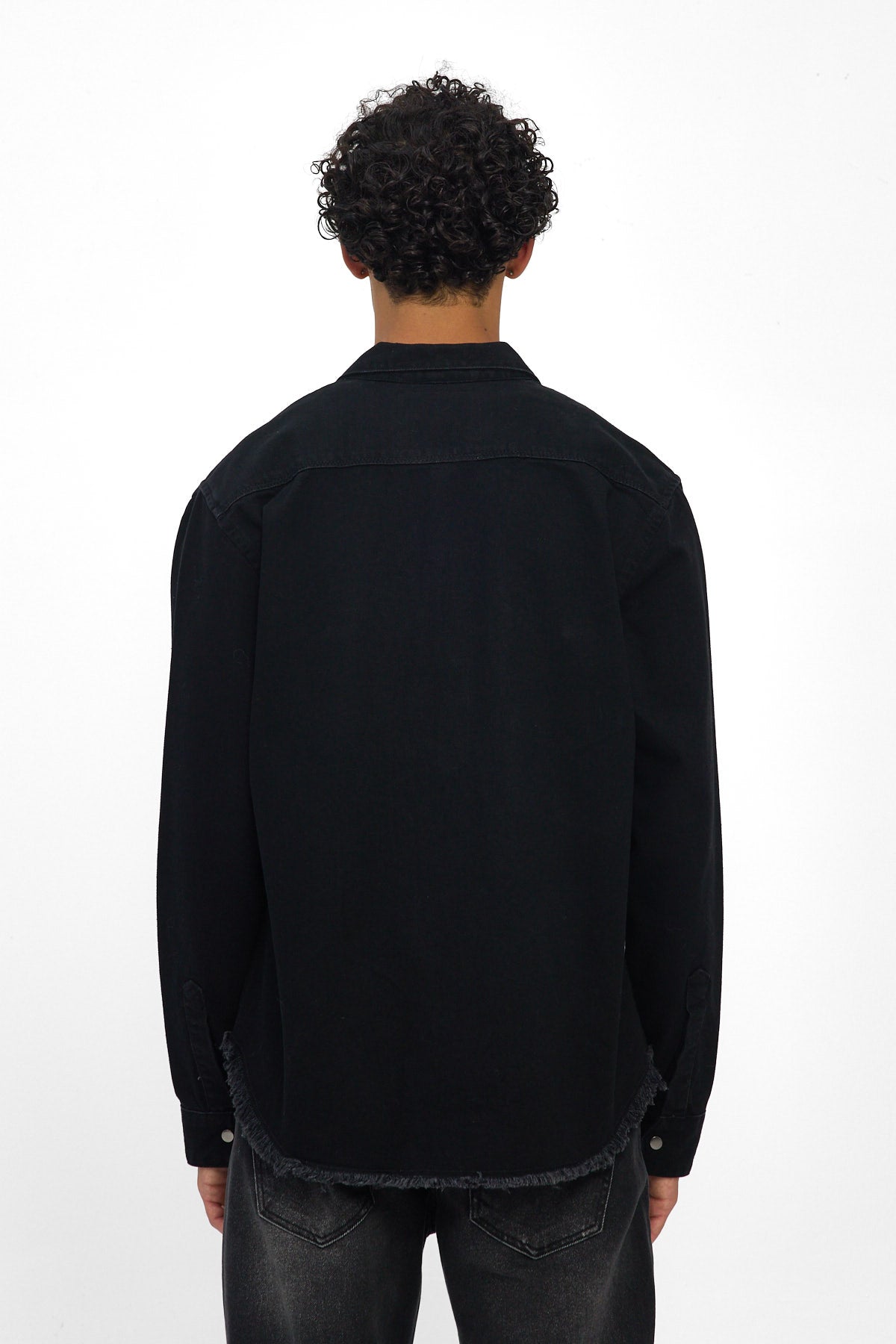 Washed Black Denim Shirt