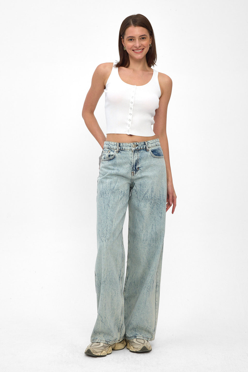 Light Blue Wide Leg Jeans
