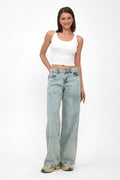 Light Blue Wide Leg Jeans
