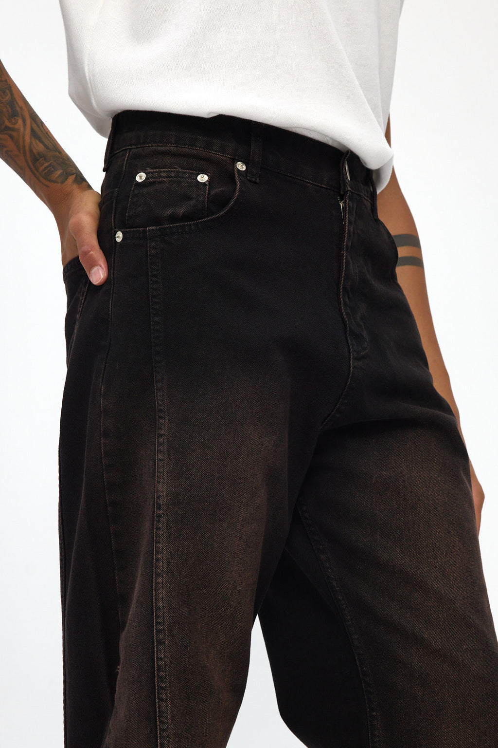 Washed Black Baggy Fit Jeans