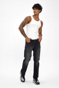 Washed Black Regular Jeans