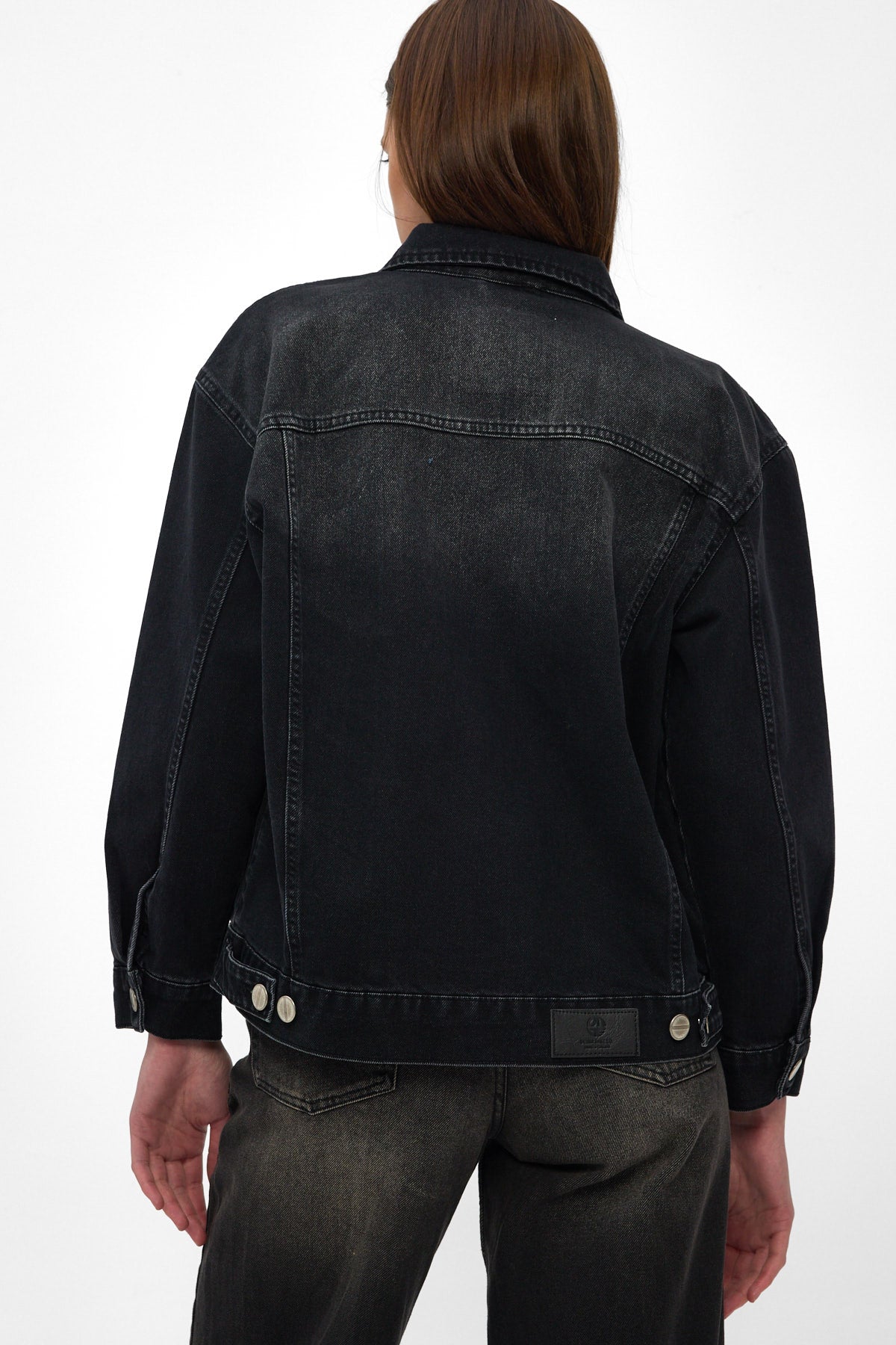 Washed Black Denim Jacket
