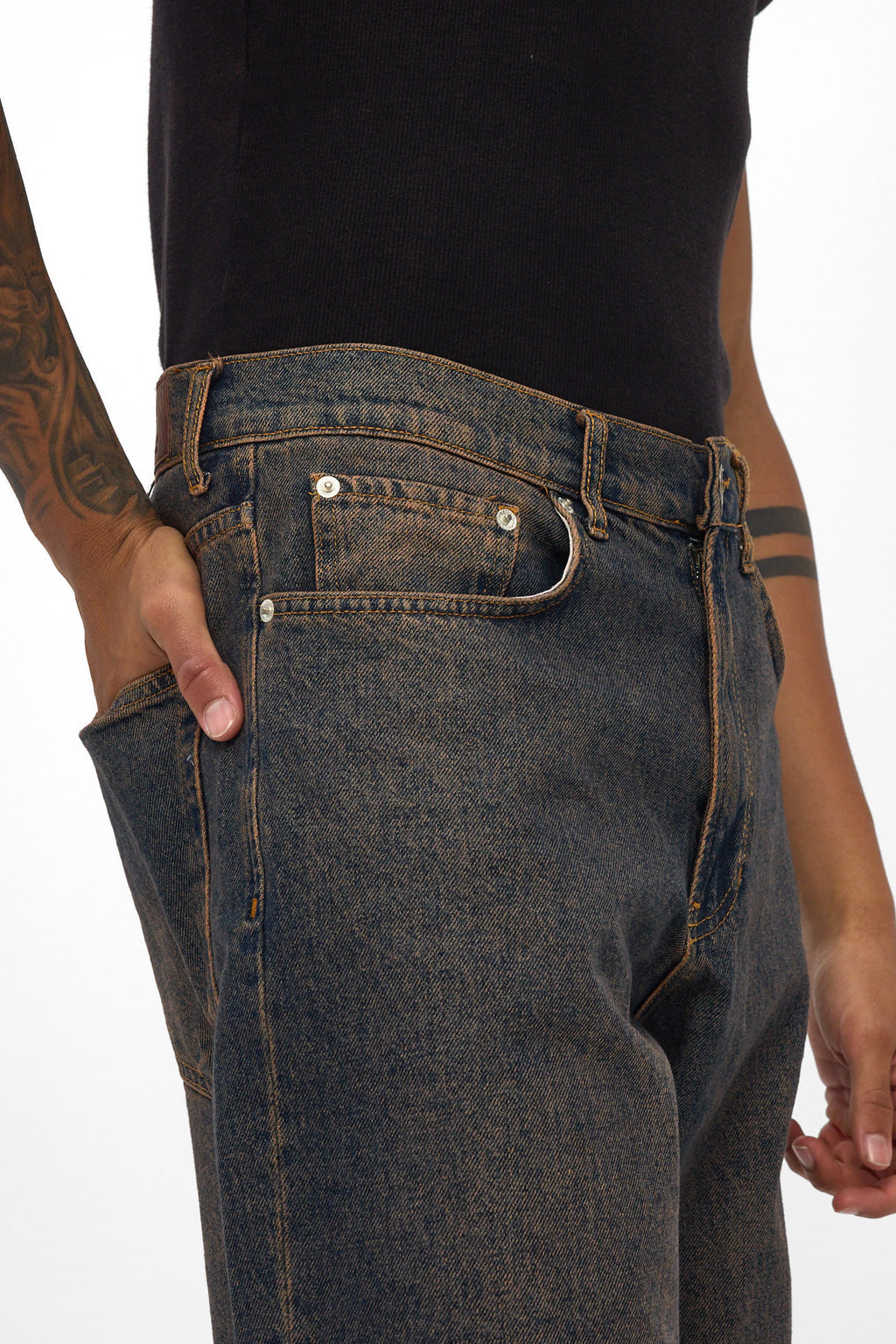 Indigo Tint Loose Fit Jeans