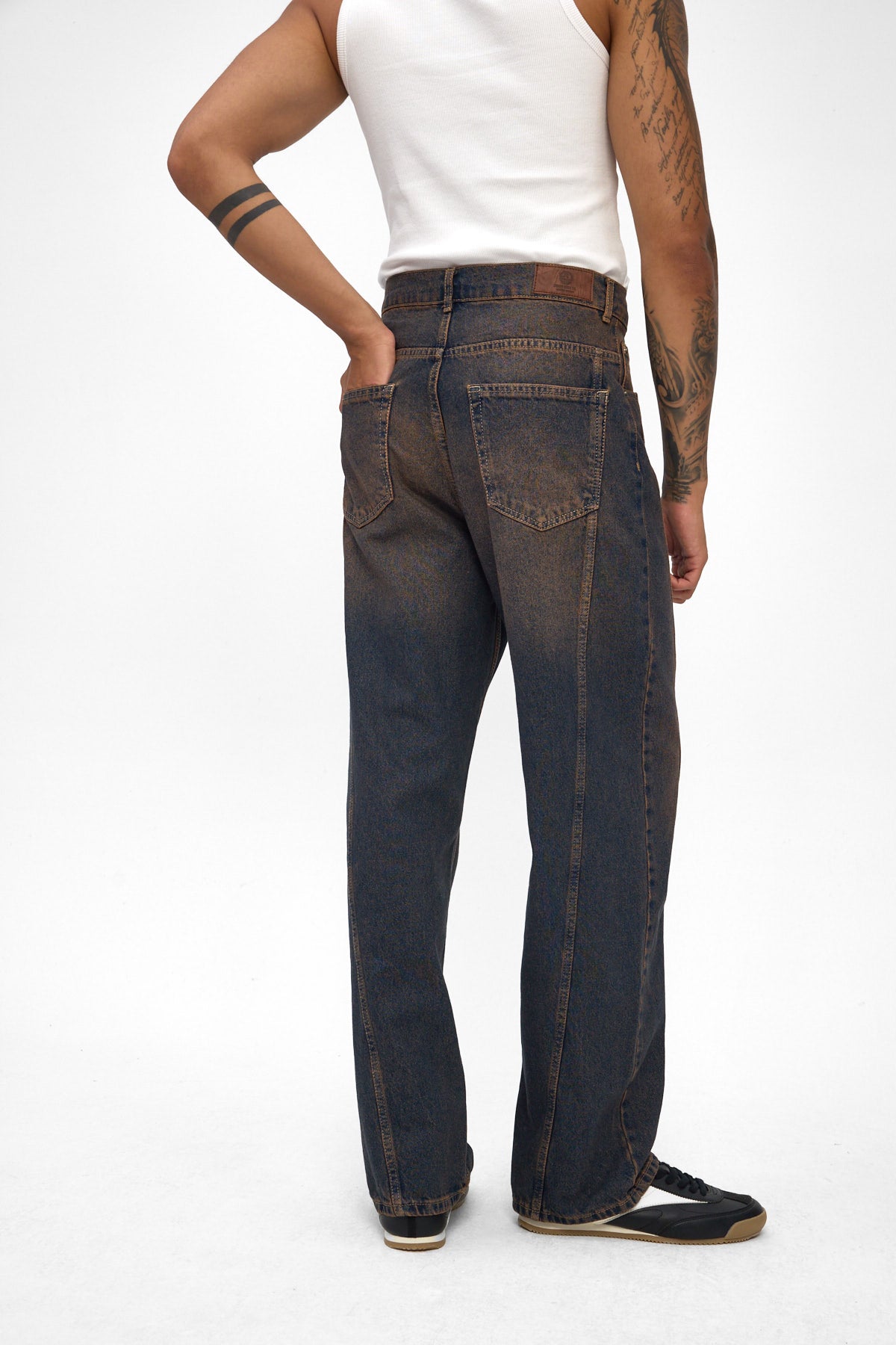 Indigo Tint Baggy Fit Jeans