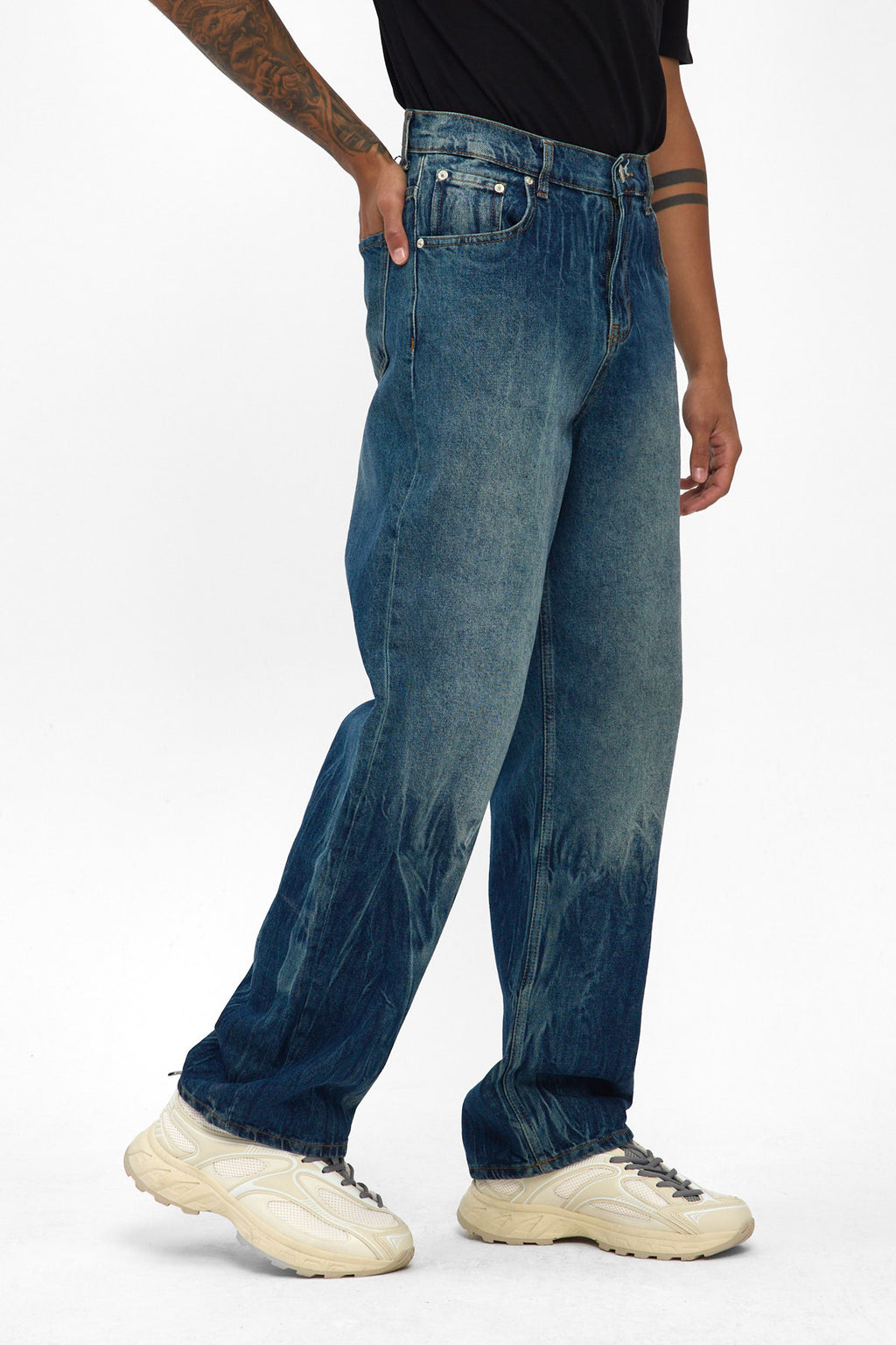 Medium Blue Baggy Fit Jeans