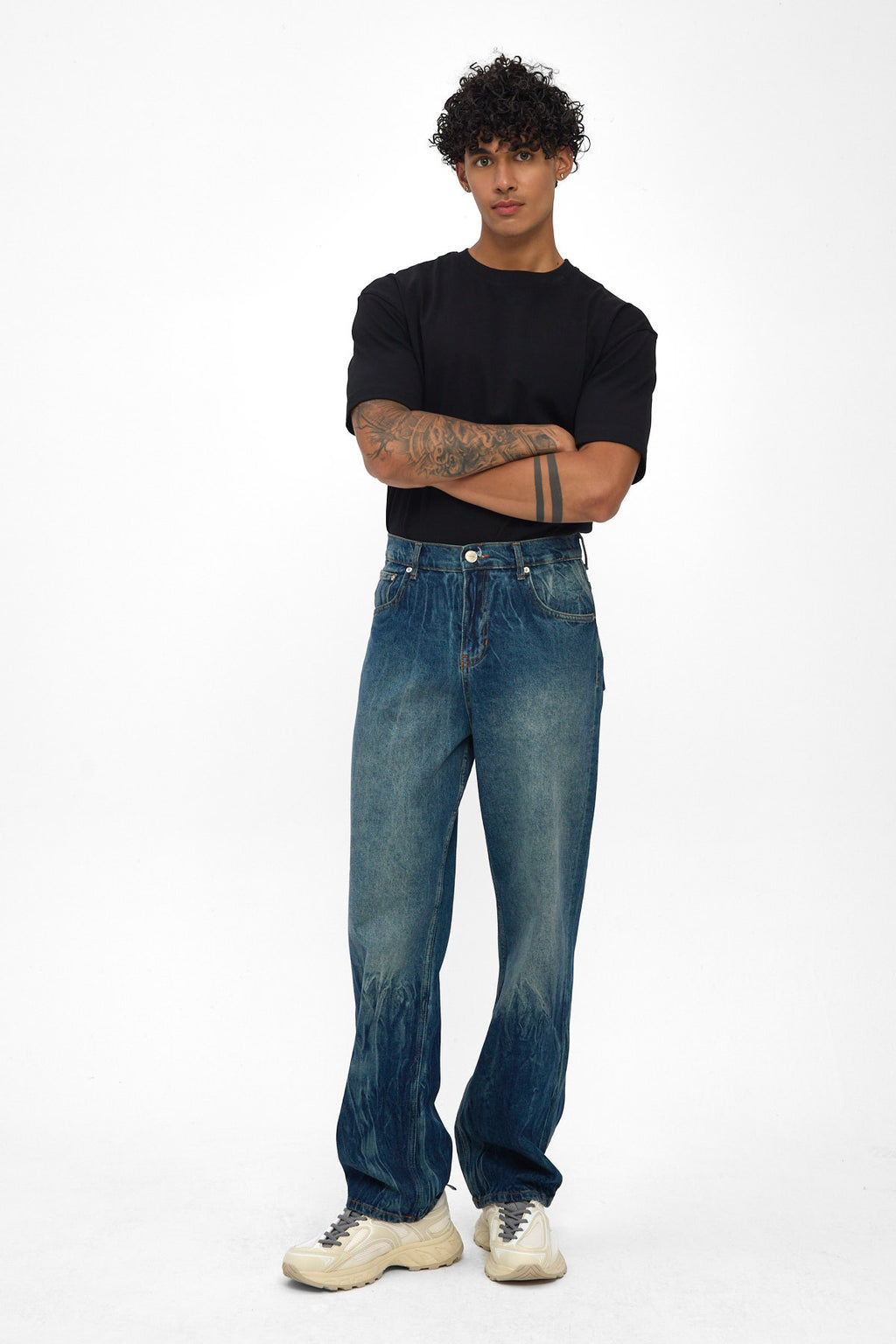 Medium Blue Baggy Fit Jeans