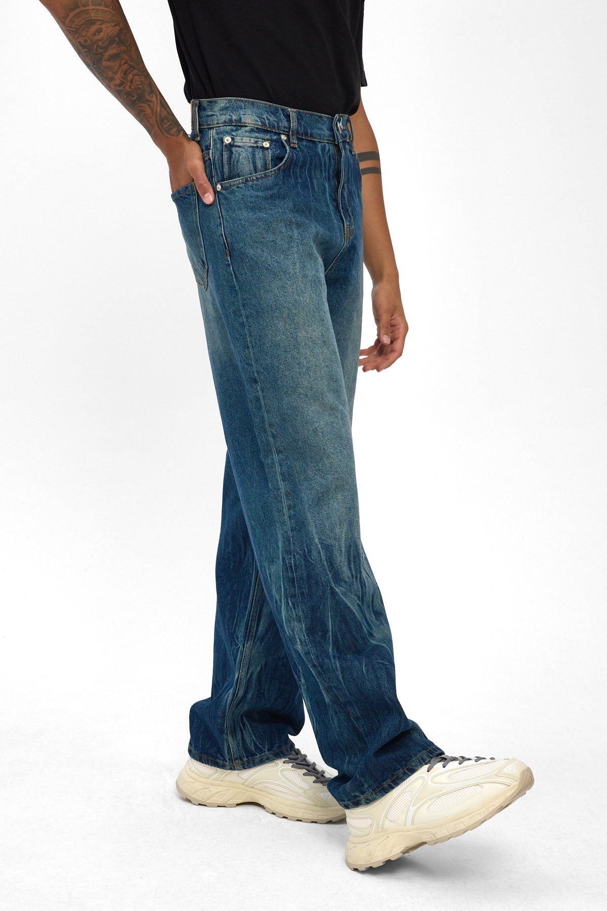 Medium Blue Baggy Fit Jeans