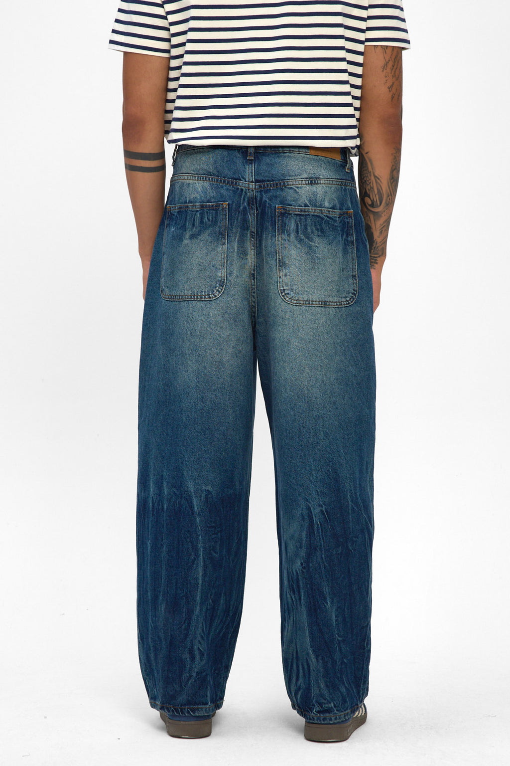 Medium Blue Wide Baggy Jeans