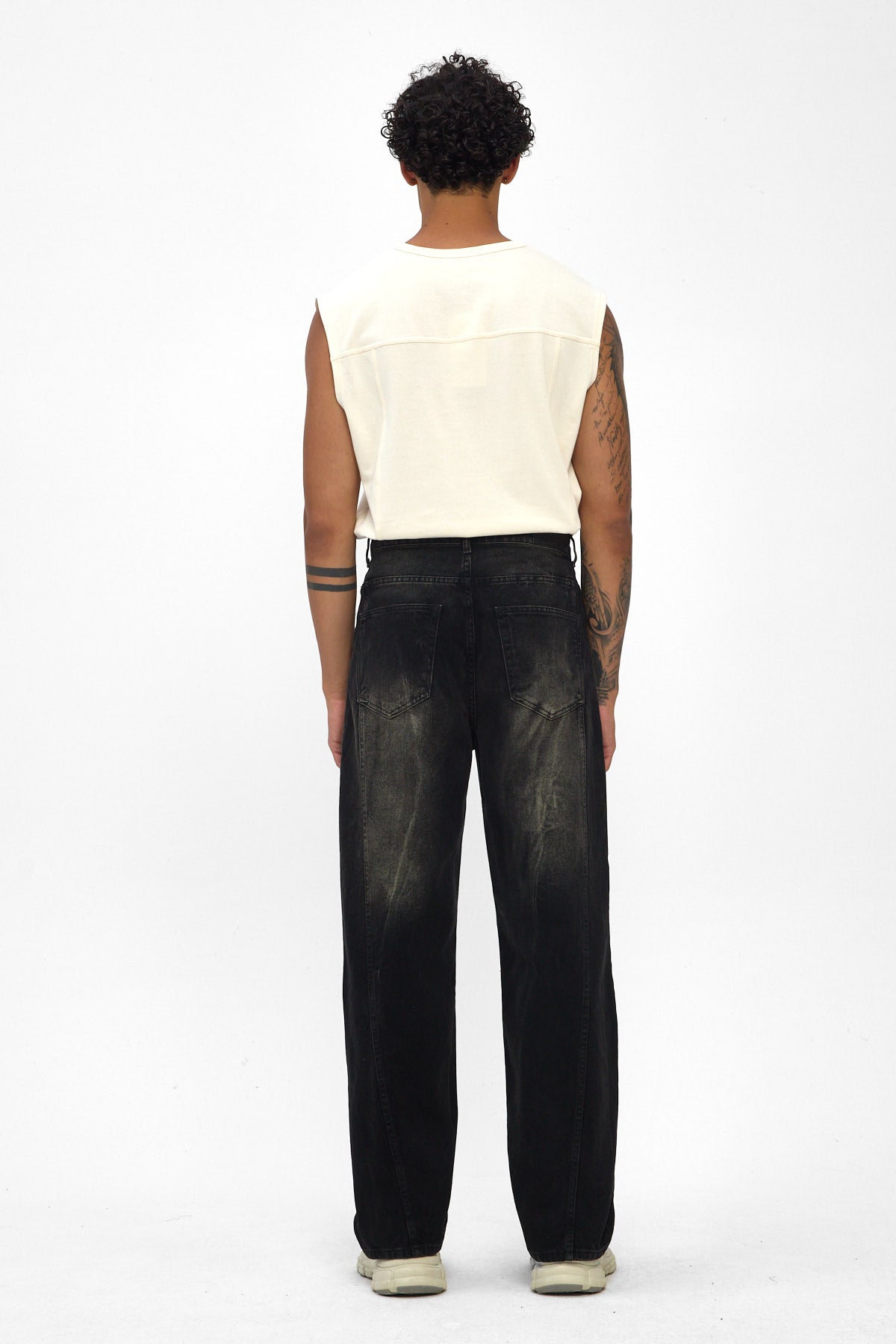 Washed Black Baggy Fit Jeans