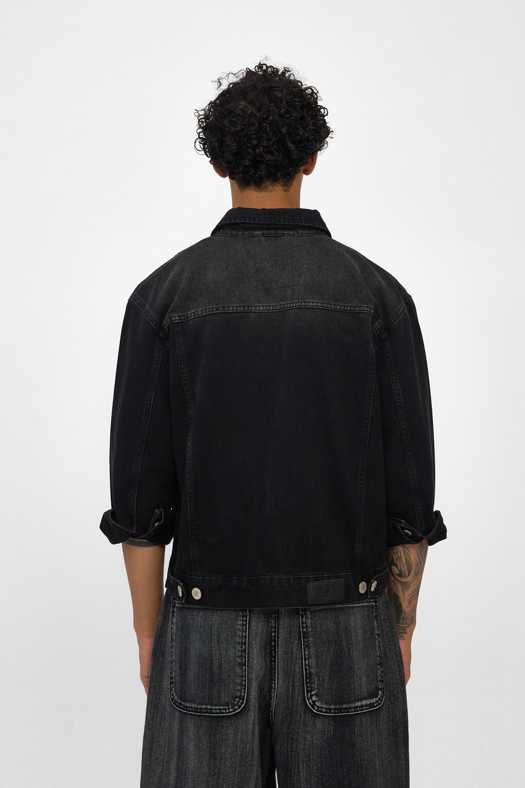 Washed Black Denim Jacket