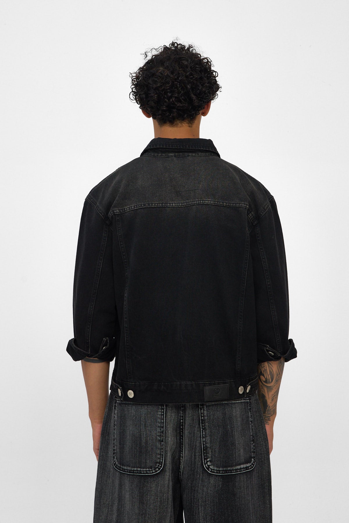 Washed Black Denim Jacket