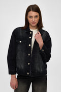 Washed Black Denim Jacket