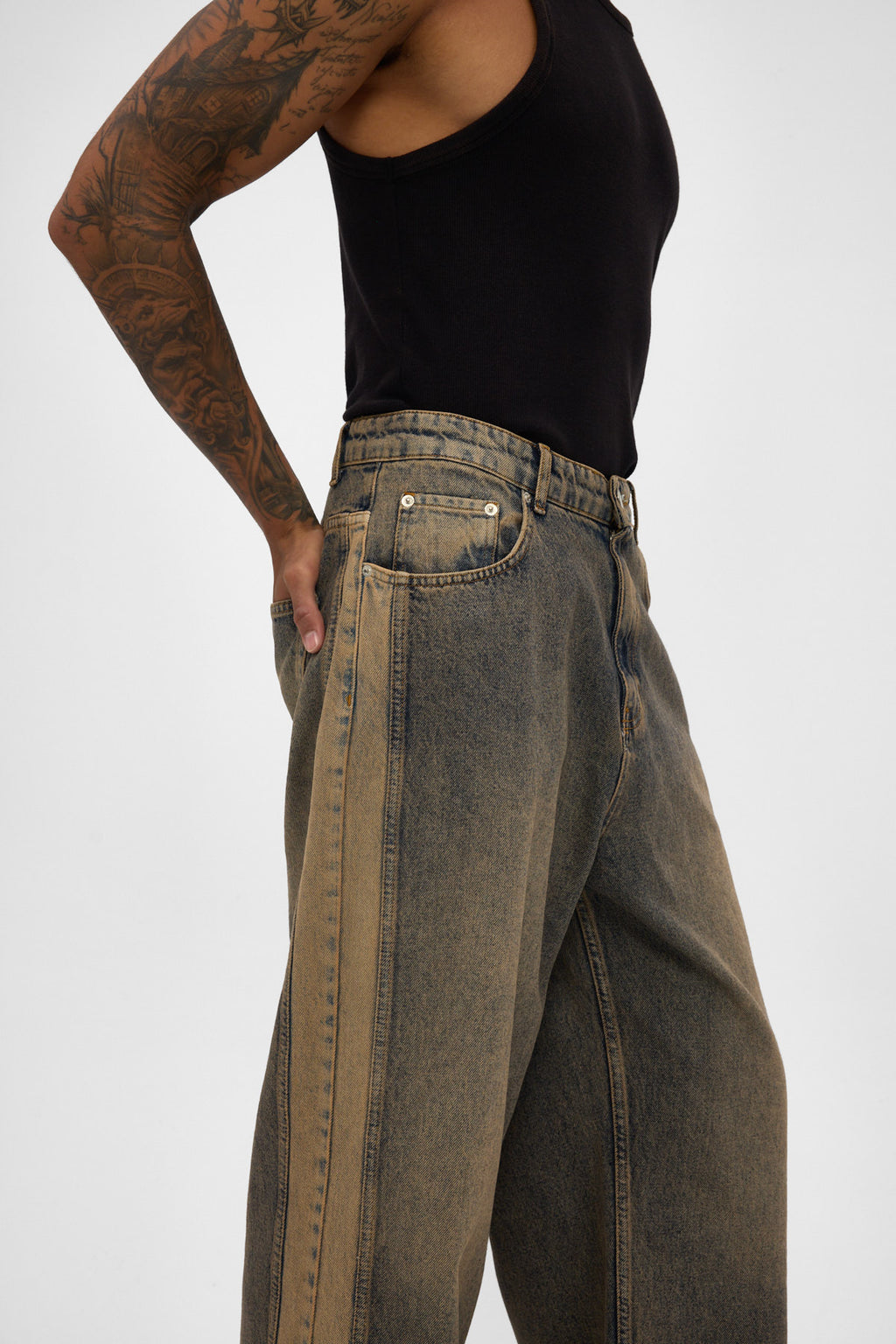 Indigo Sand Fade Baggy Jeans