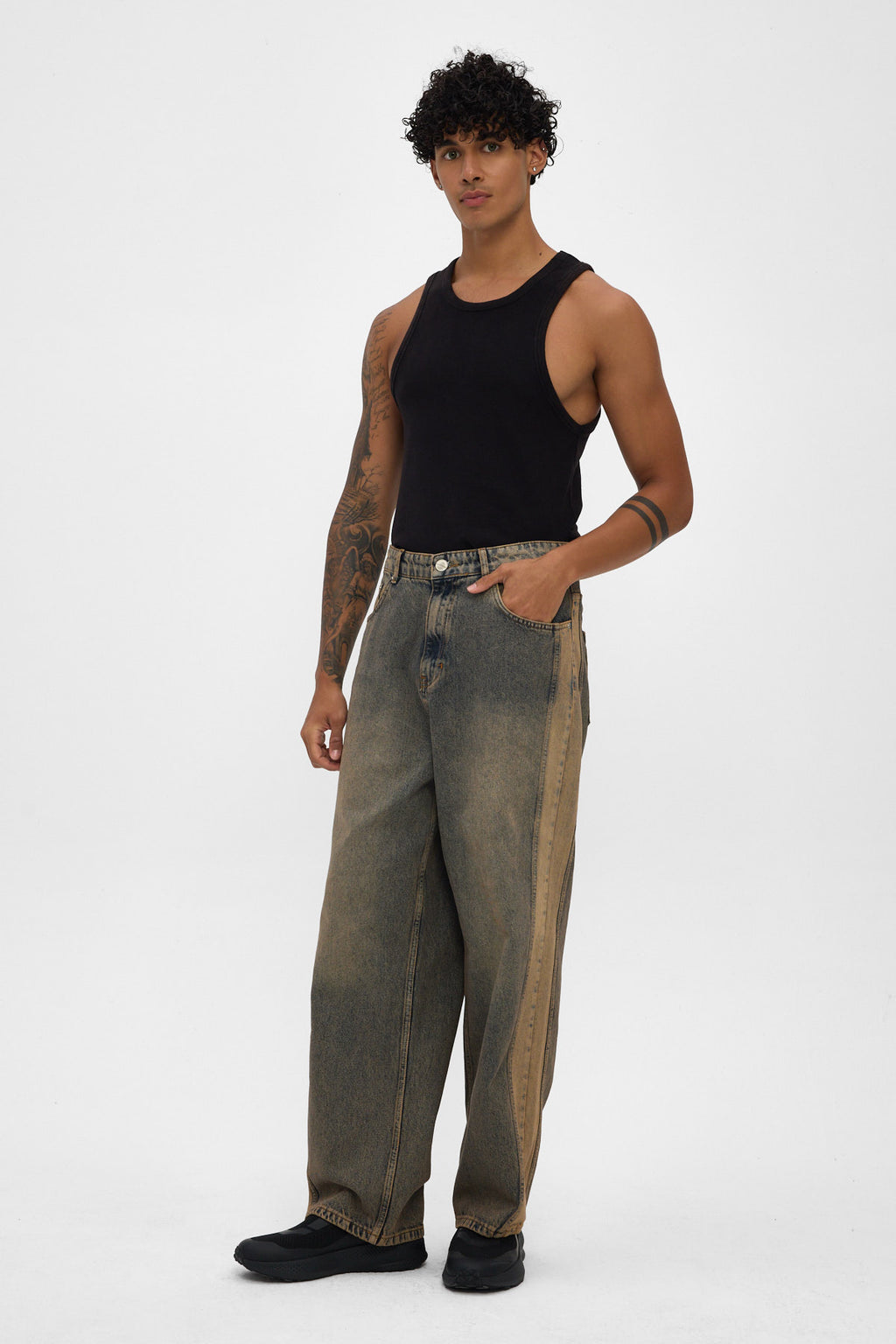 Indigo Sand Fade Baggy Jeans