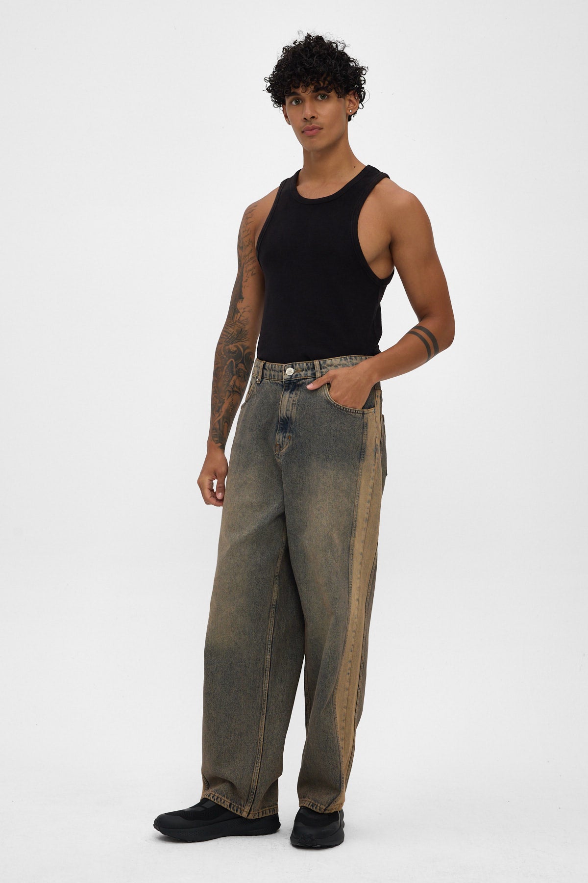 Indigo Sand Fade Baggy Jeans