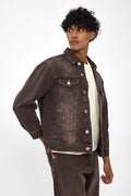 Washed Brown Denim Jacket