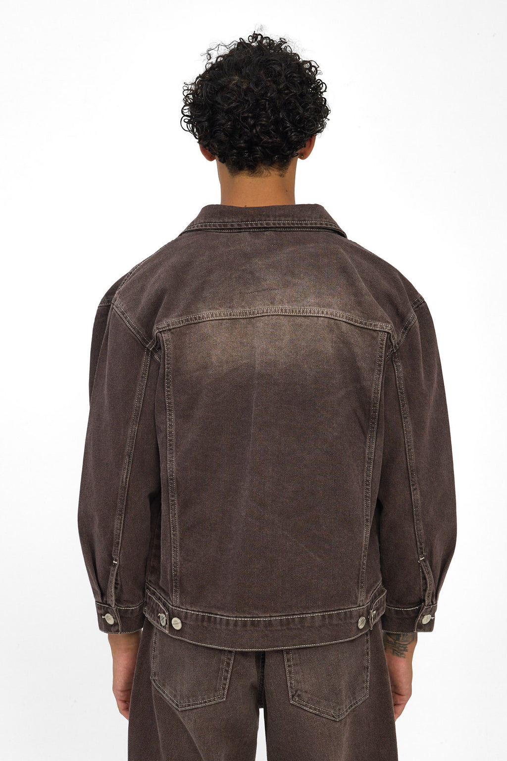 Washed Brown Denim Jacket