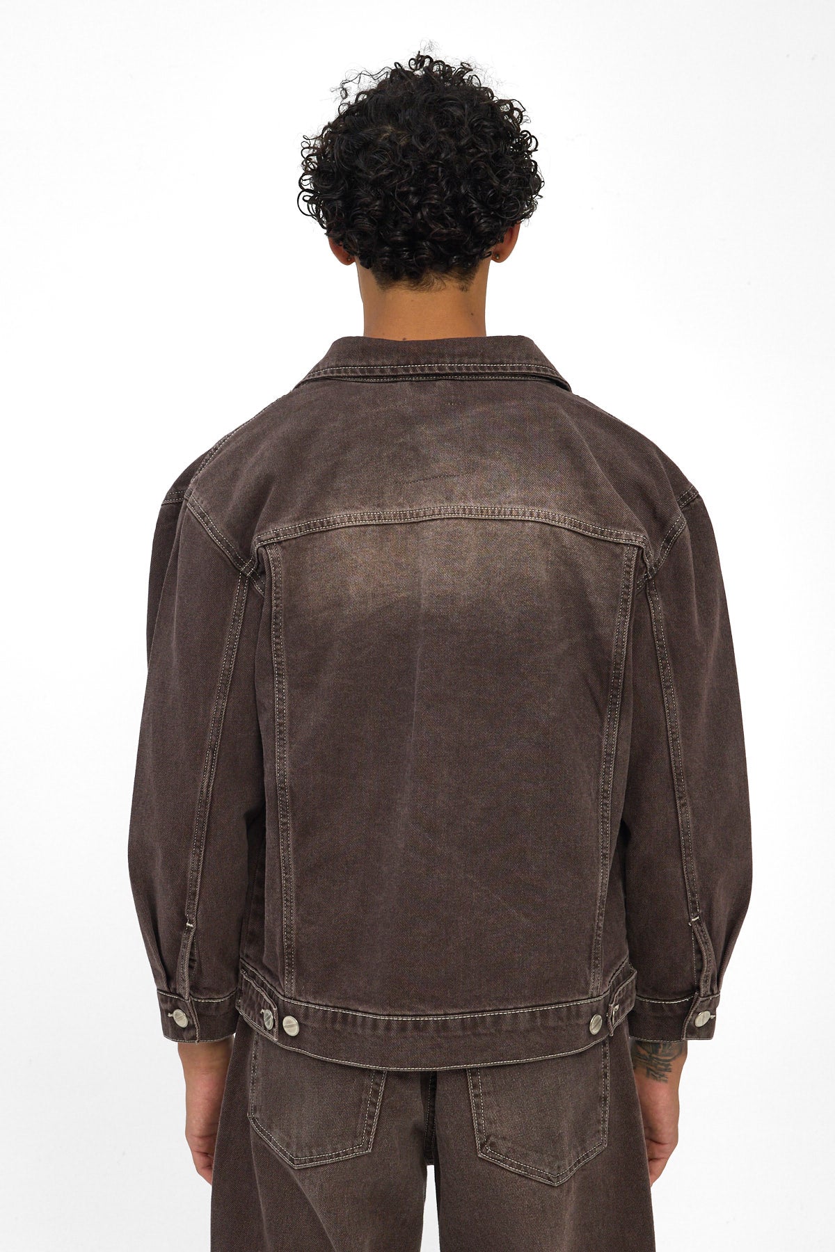Washed Brown Denim Jacket