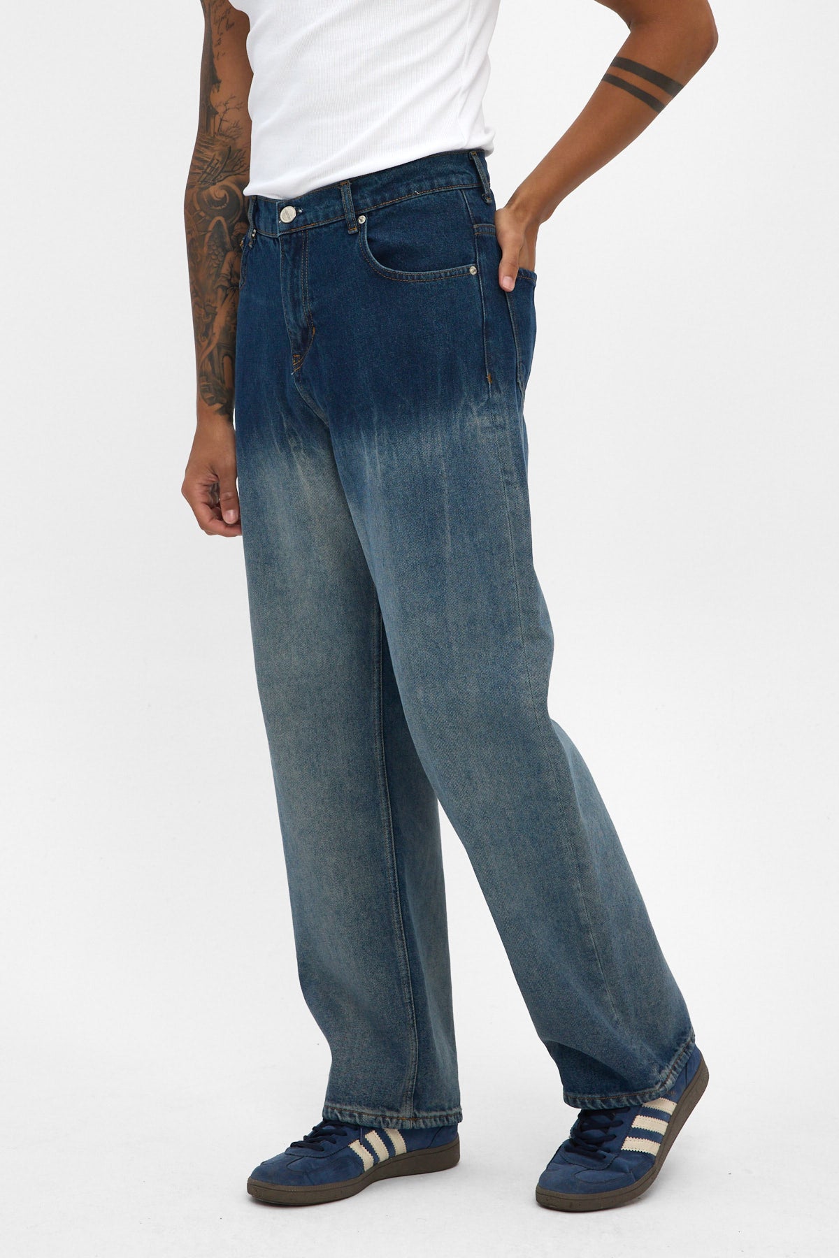 Medium Blue Baggy Fit Jeans