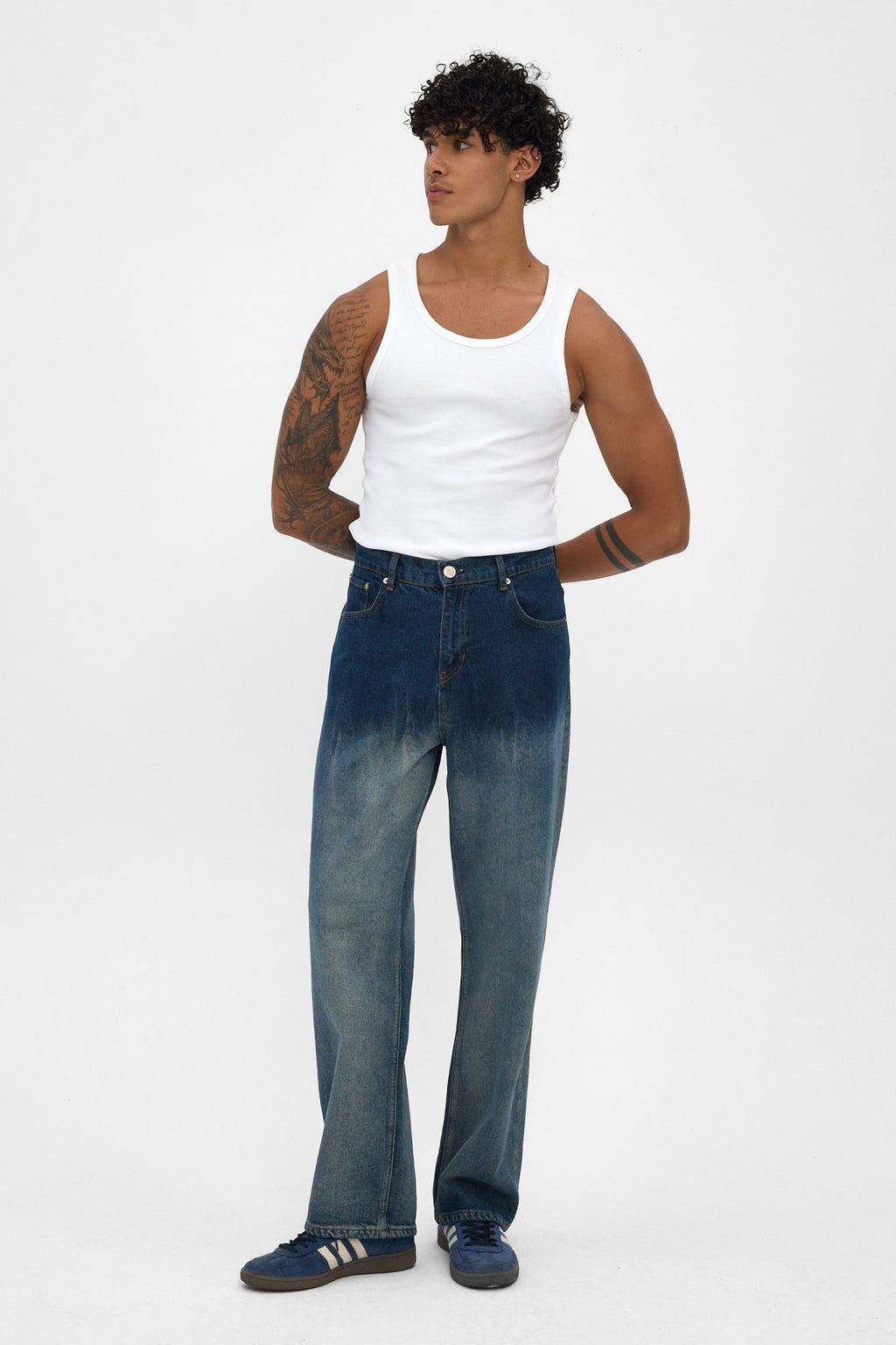 Medium Blue Baggy Fit Jeans