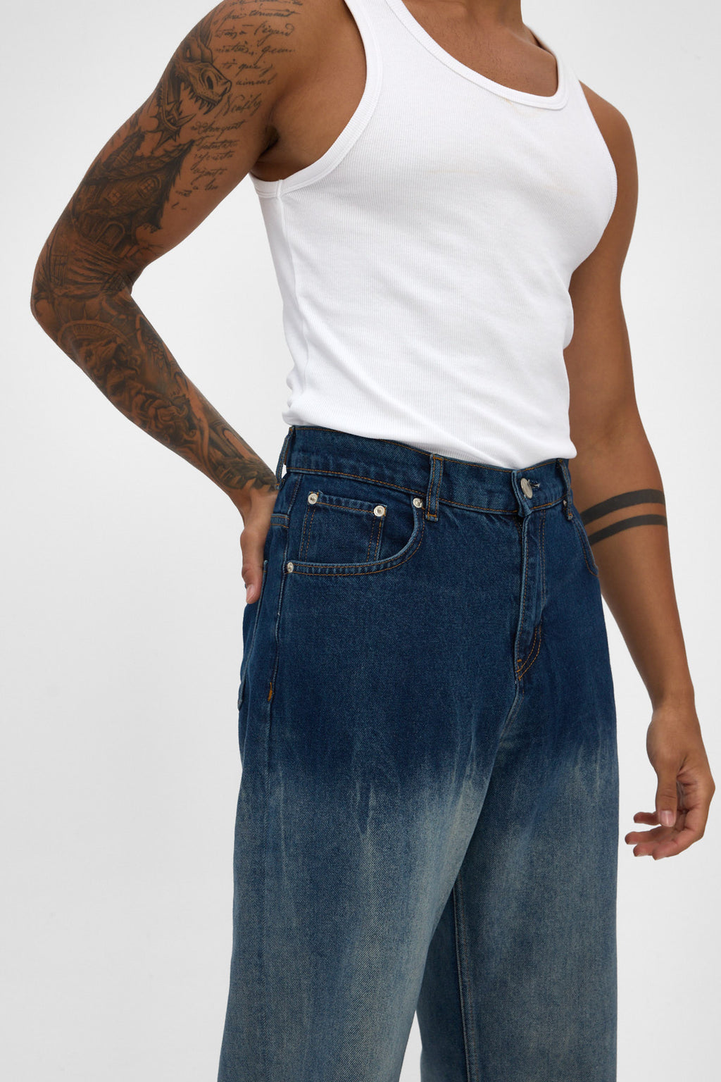 Medium Blue Baggy Fit Jeans