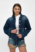 Indigo Distressed Denim Jacket