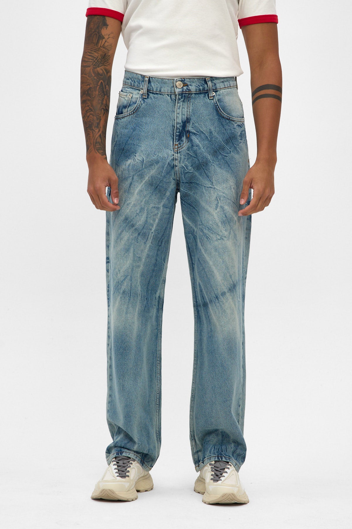 Light Blue Fade Baggy Fit Jeans