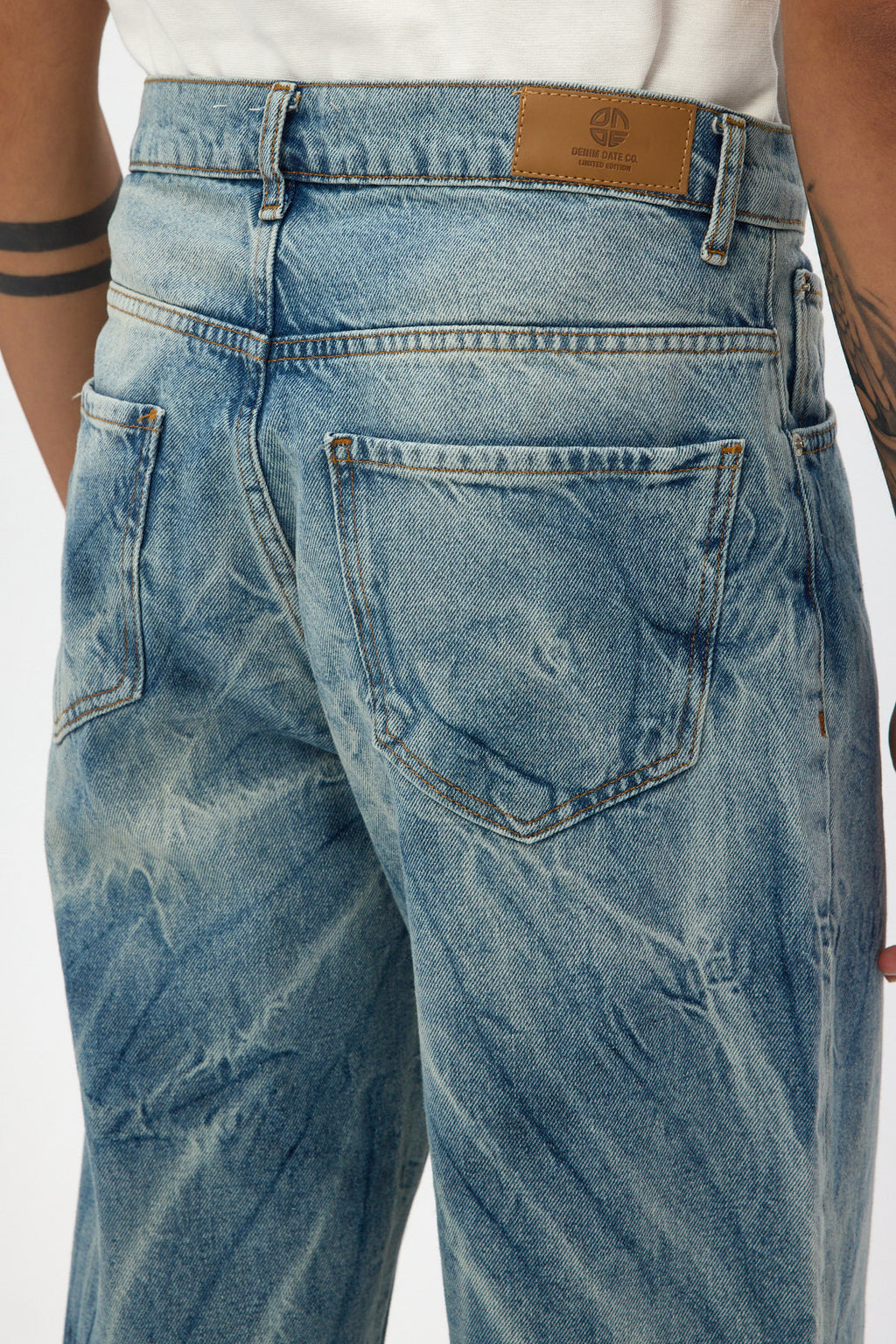 Light Blue Fade Baggy Fit Jeans