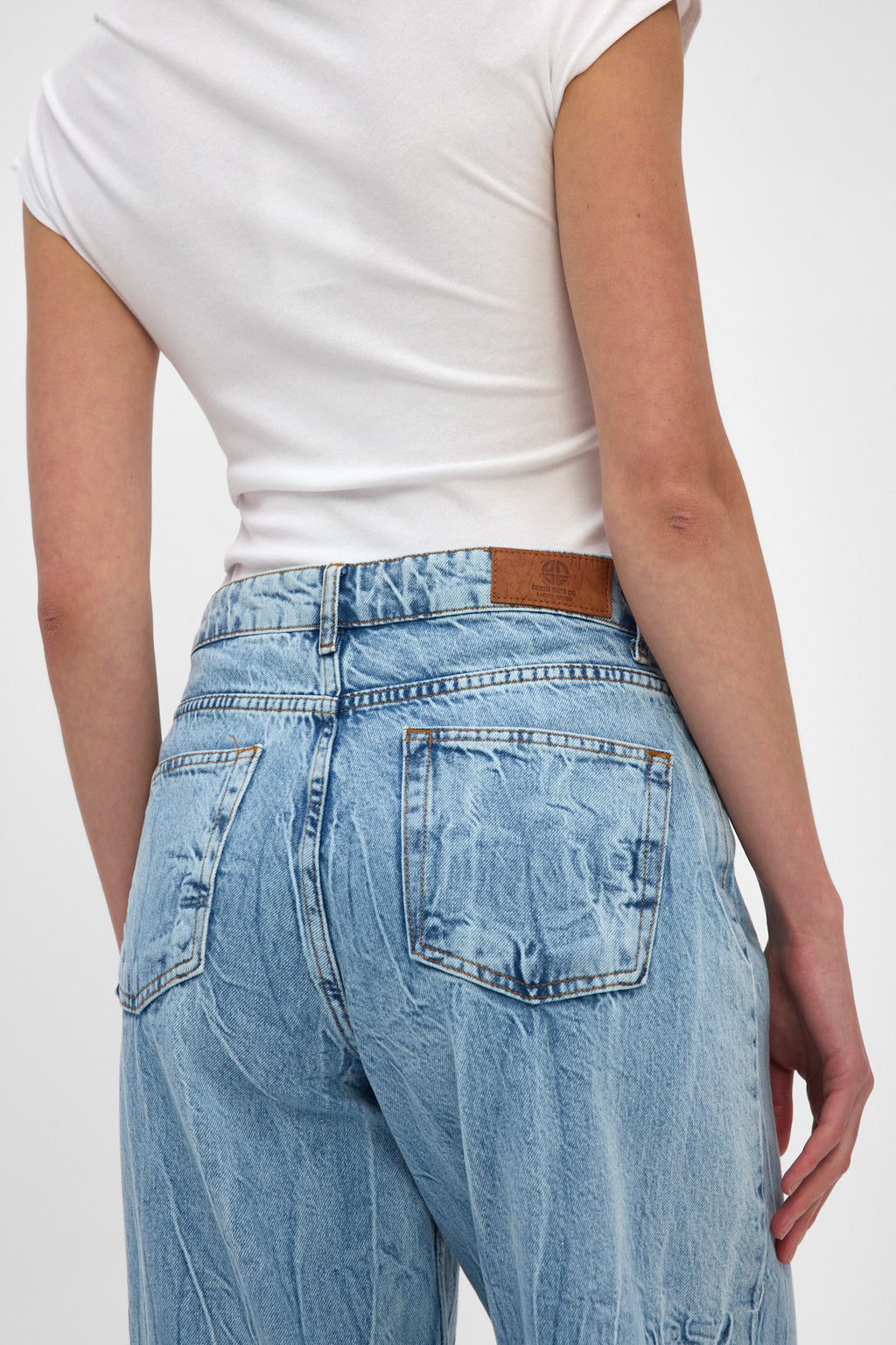 Light Blue Wide Leg Jeans