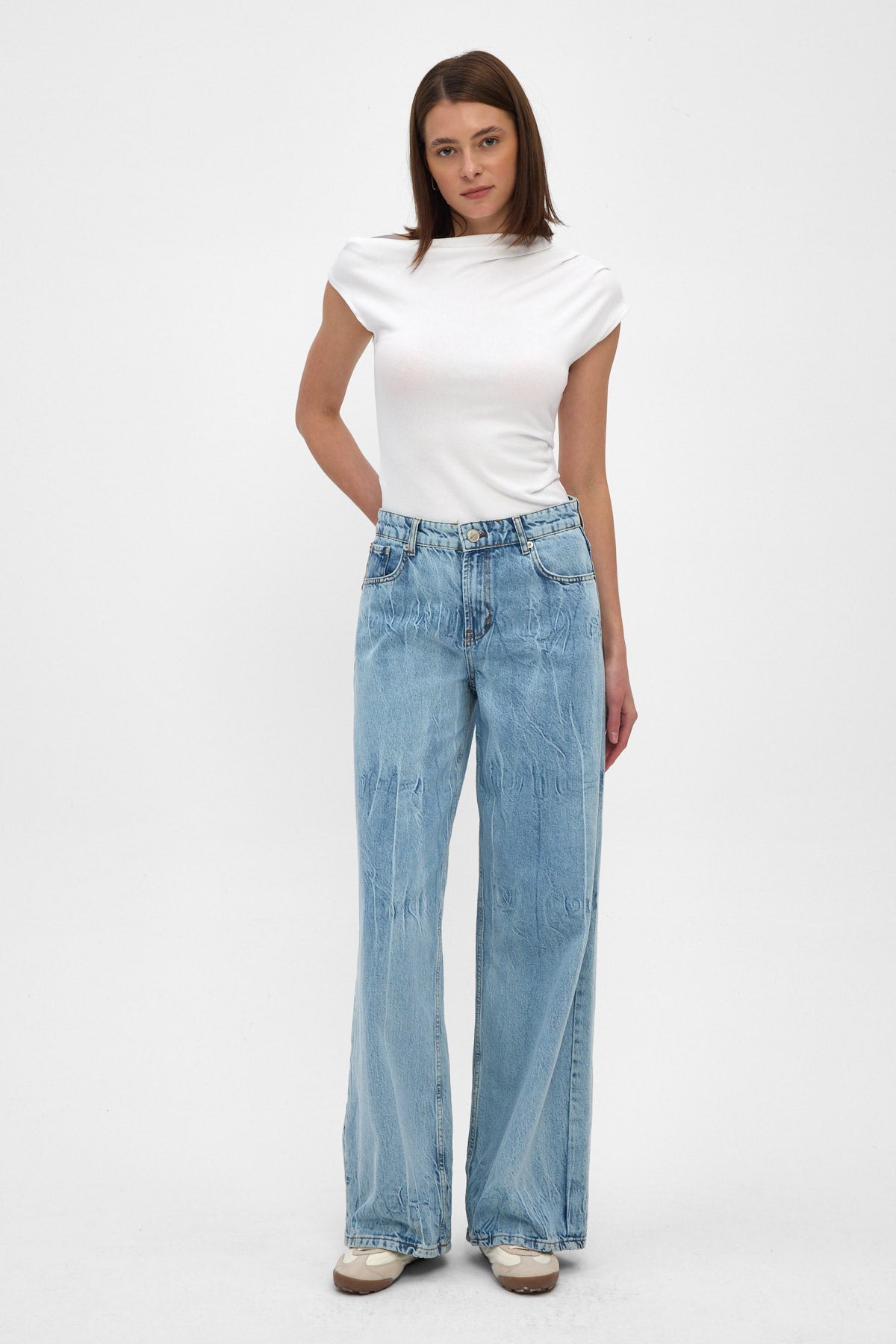 Light Blue Wide Leg Jeans