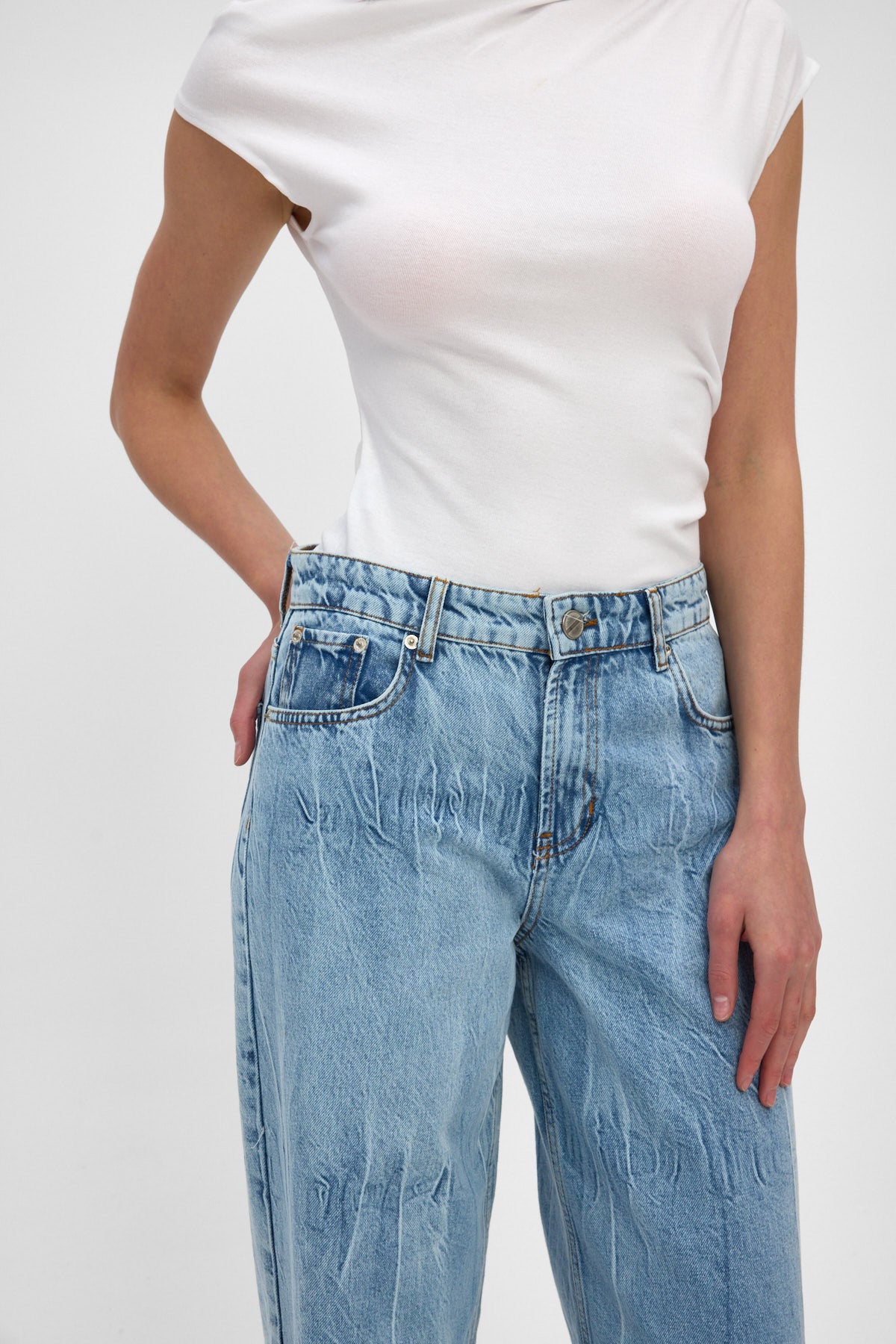 Light Blue Wide Leg Jeans