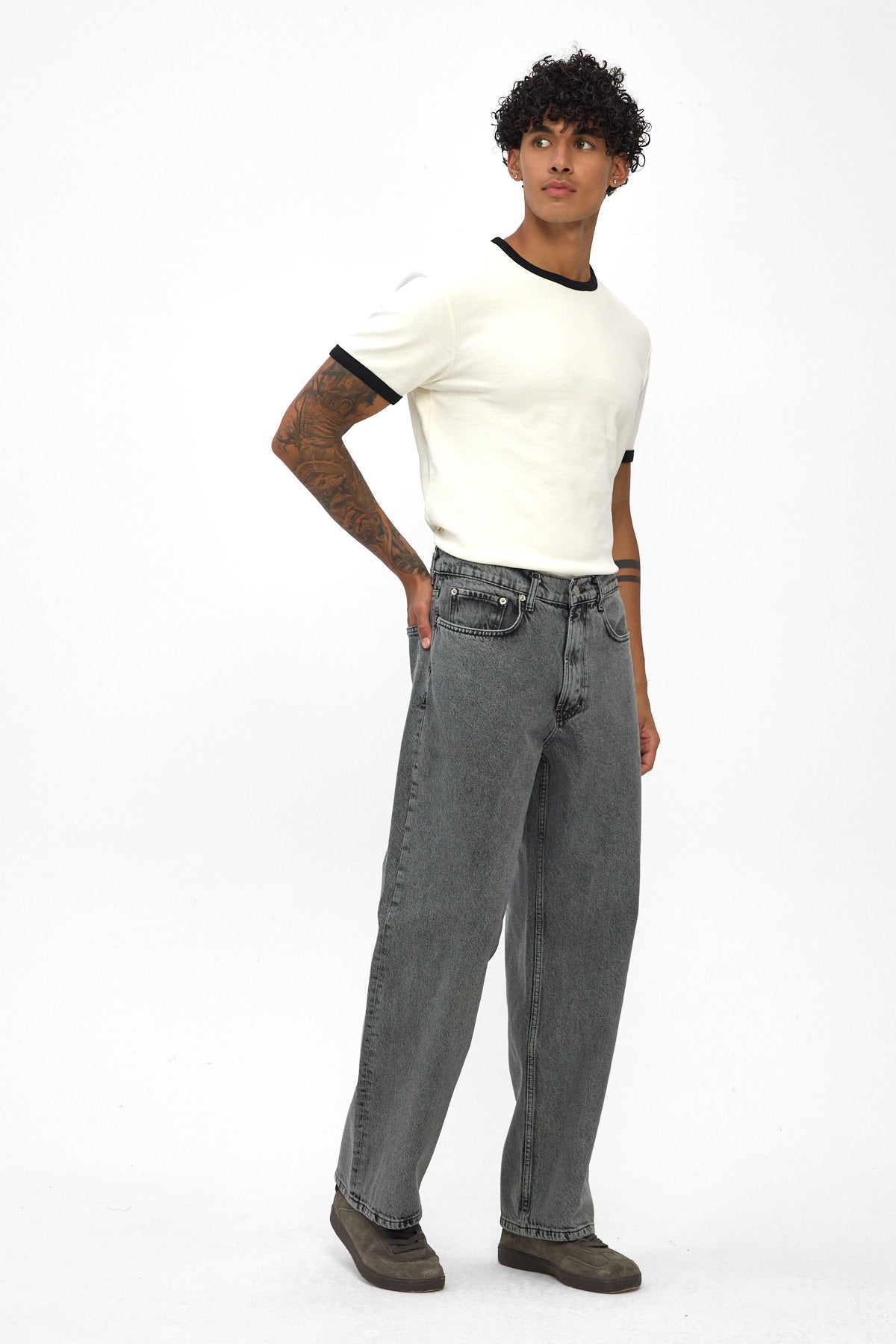 Grey Loose Fit Jeans