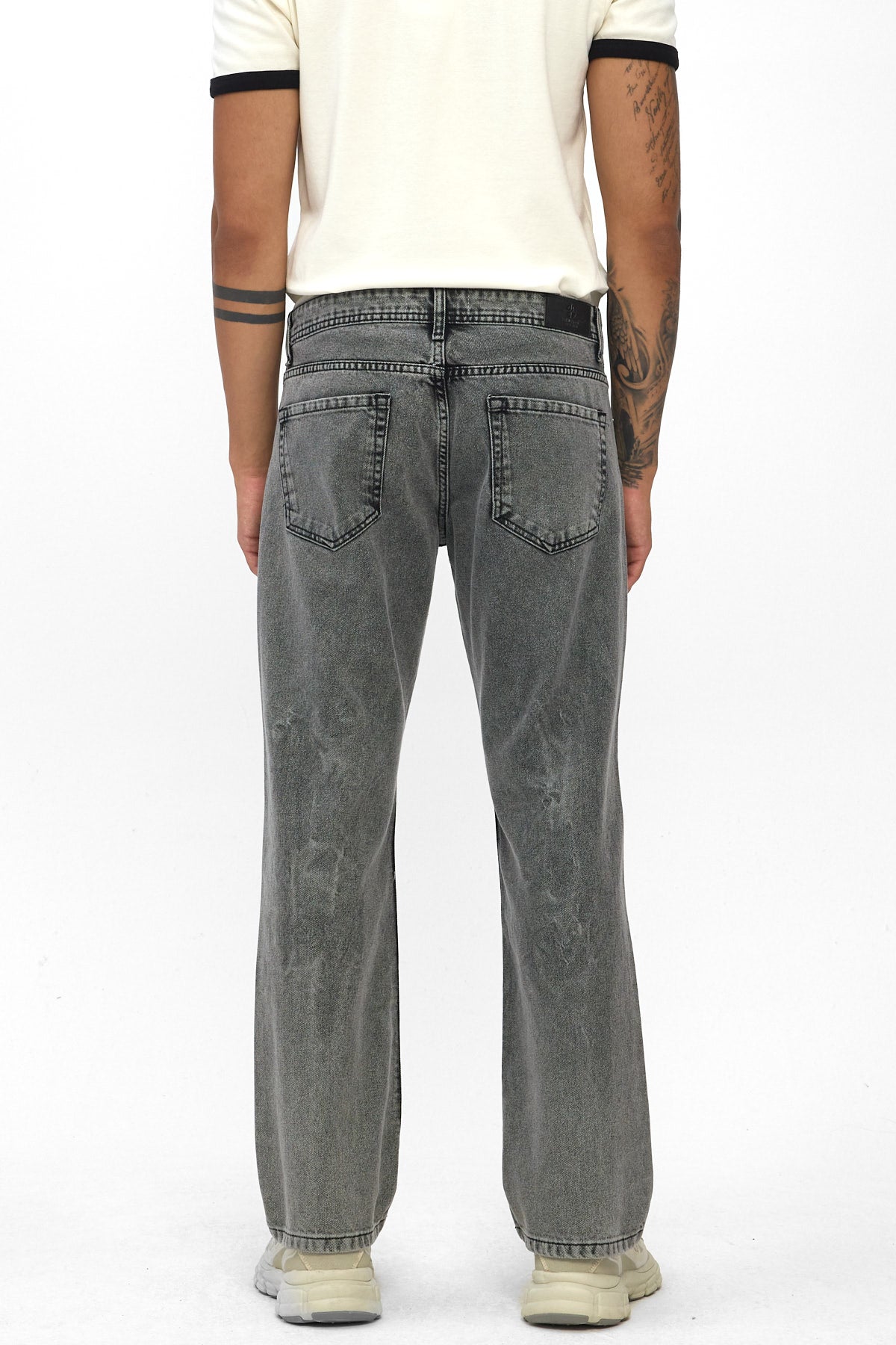 Washed Grey Regular Jeans
