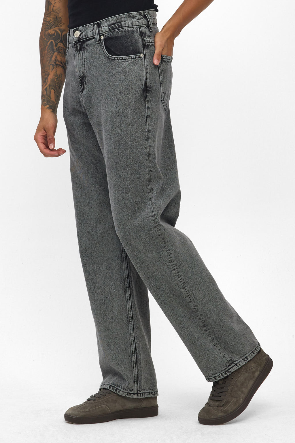 Grey Baggy Fit Jeans