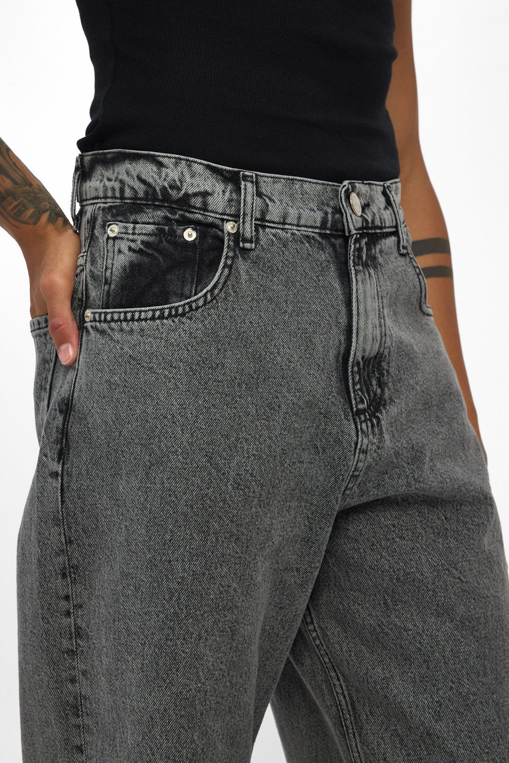 Grey Baggy Fit Jeans