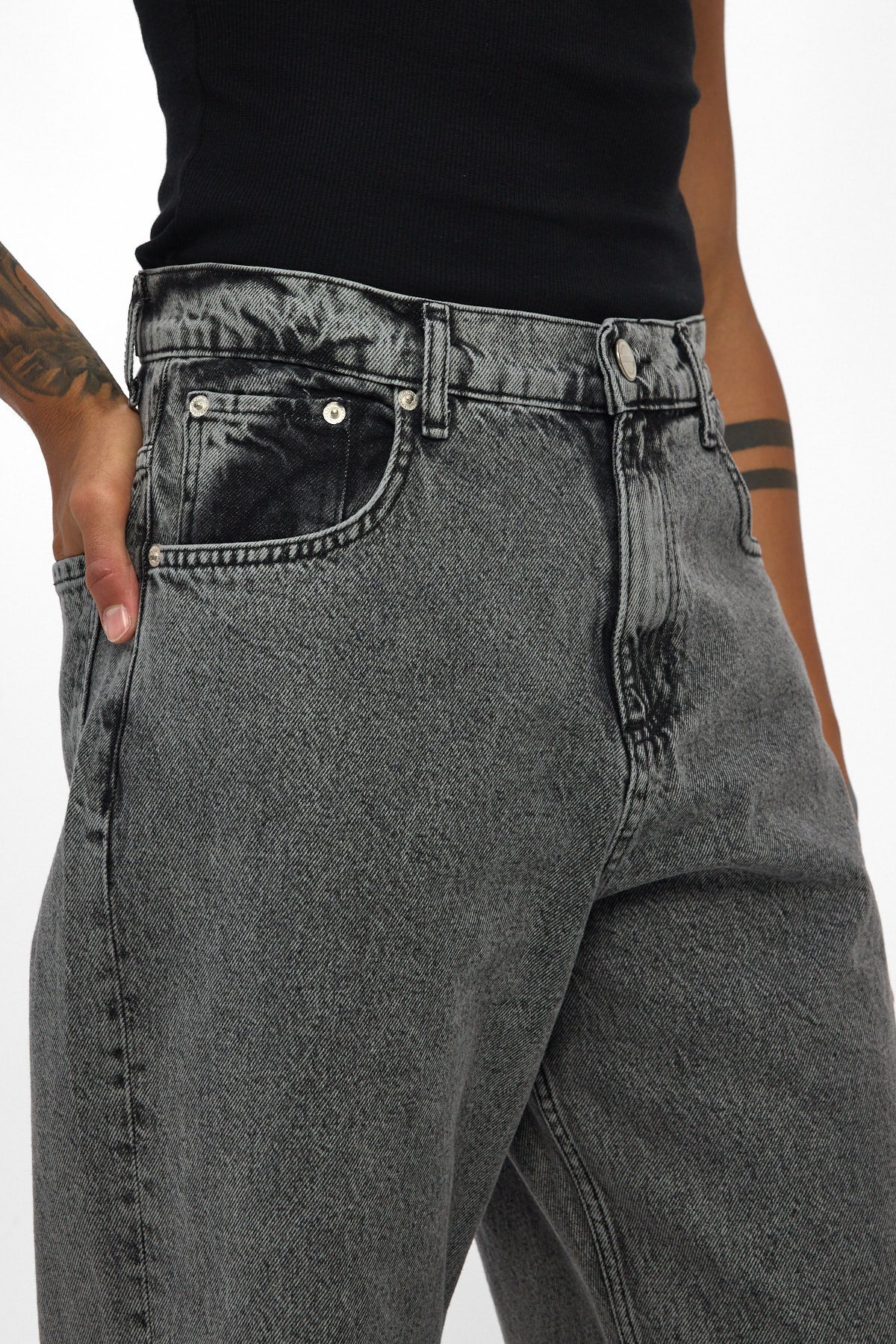 Grey Baggy Fit Jeans
