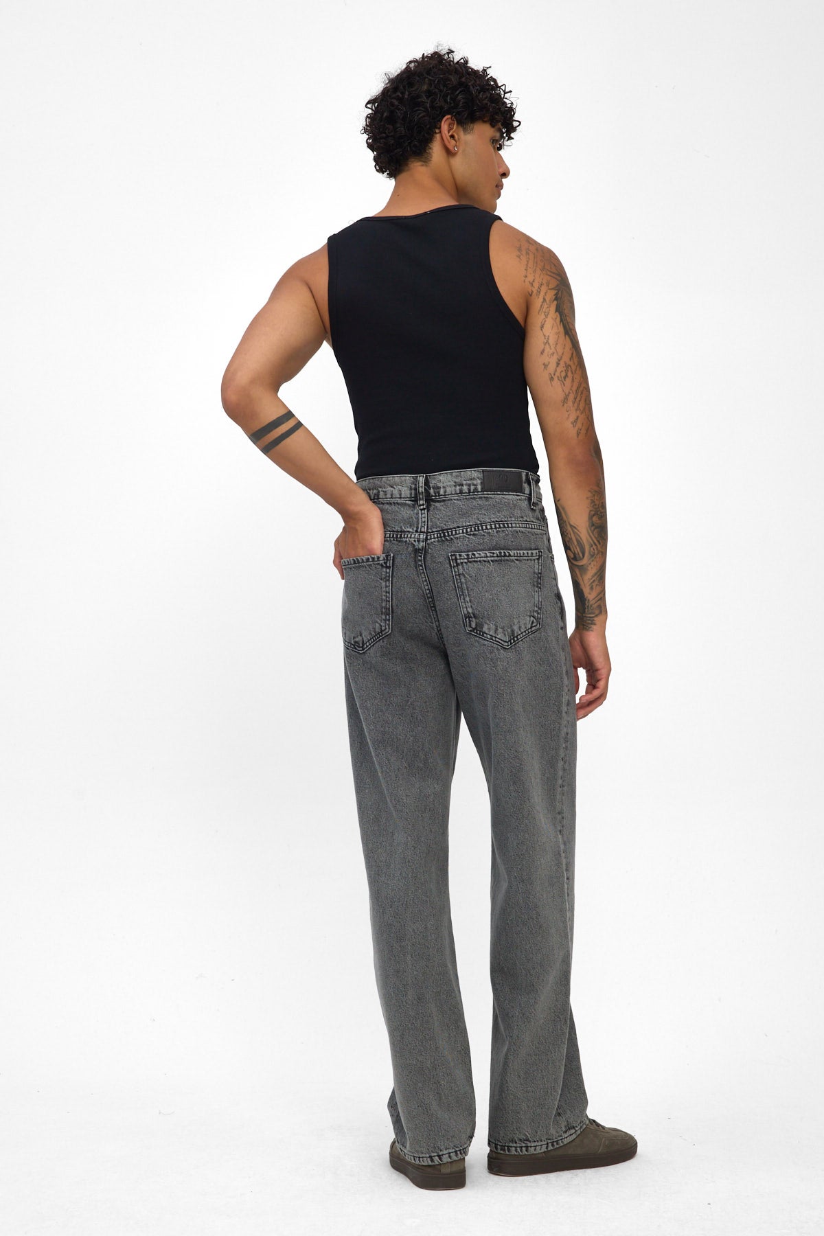 Grey Baggy Fit Jeans