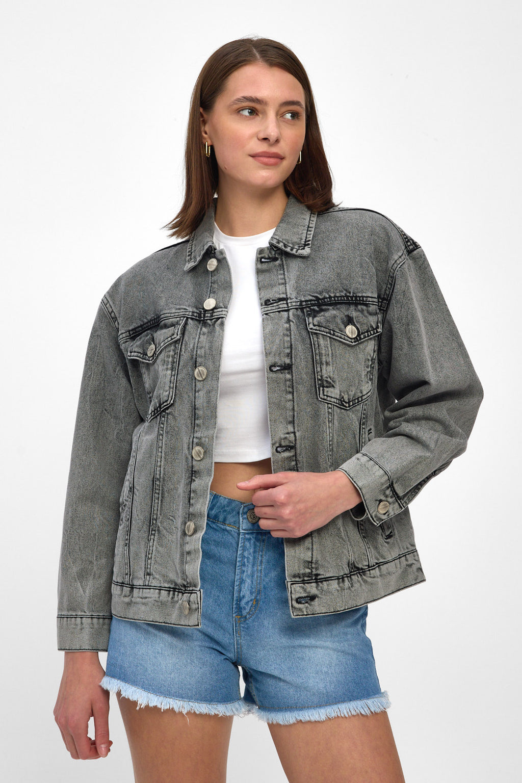 Grey Denim Jacket