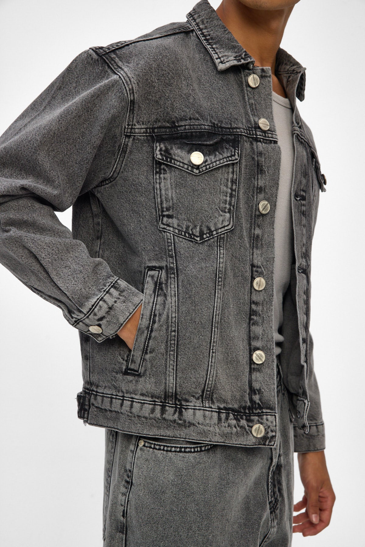 Grey Denim Jacket