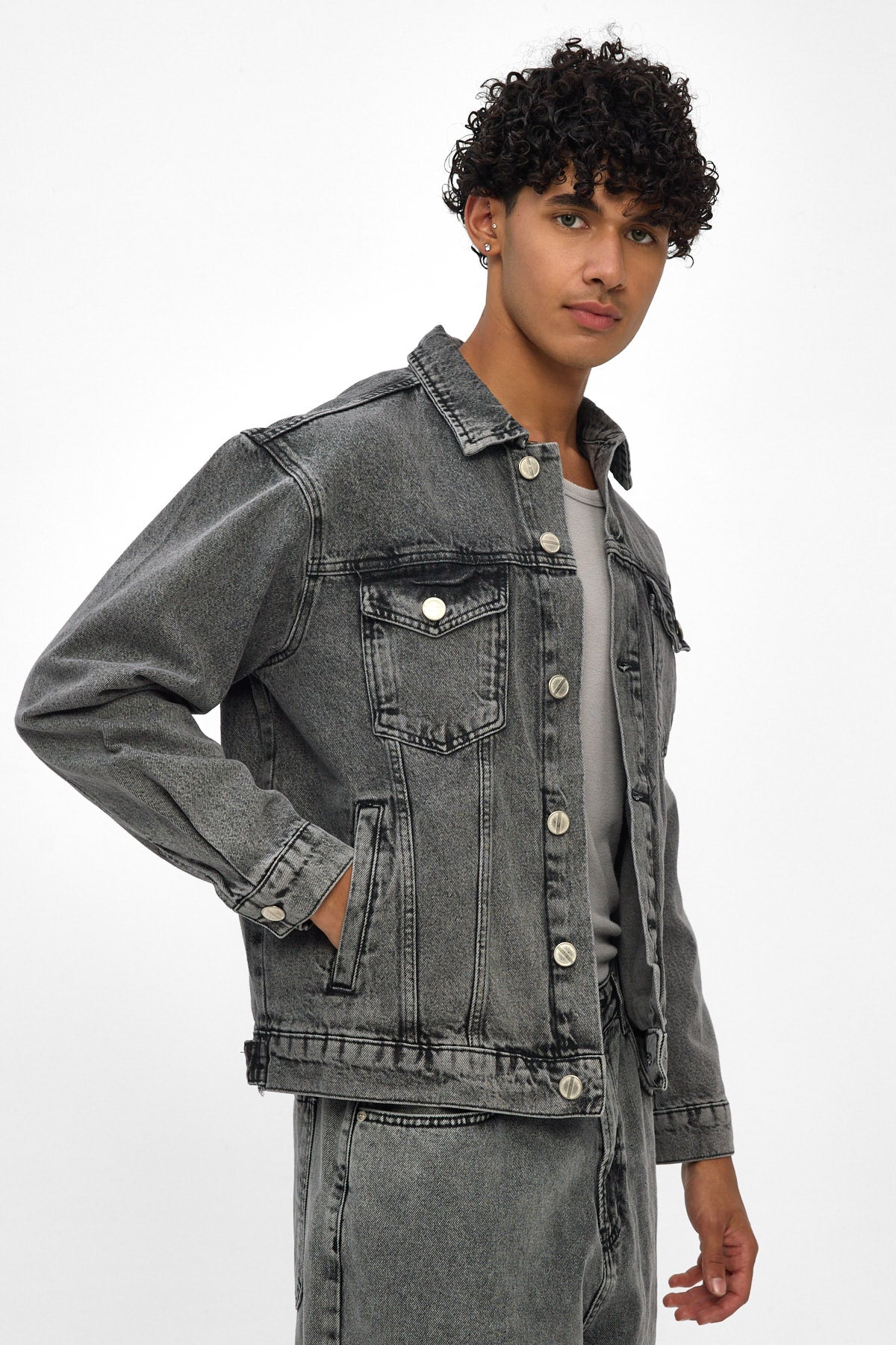 Grey Denim Jacket