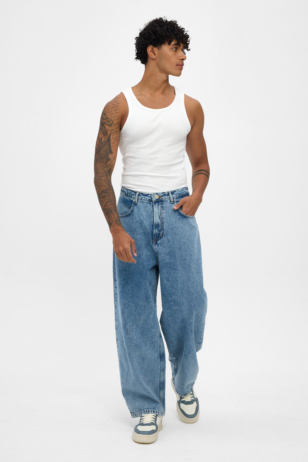 Light Blue Wide Baggy Jeans
