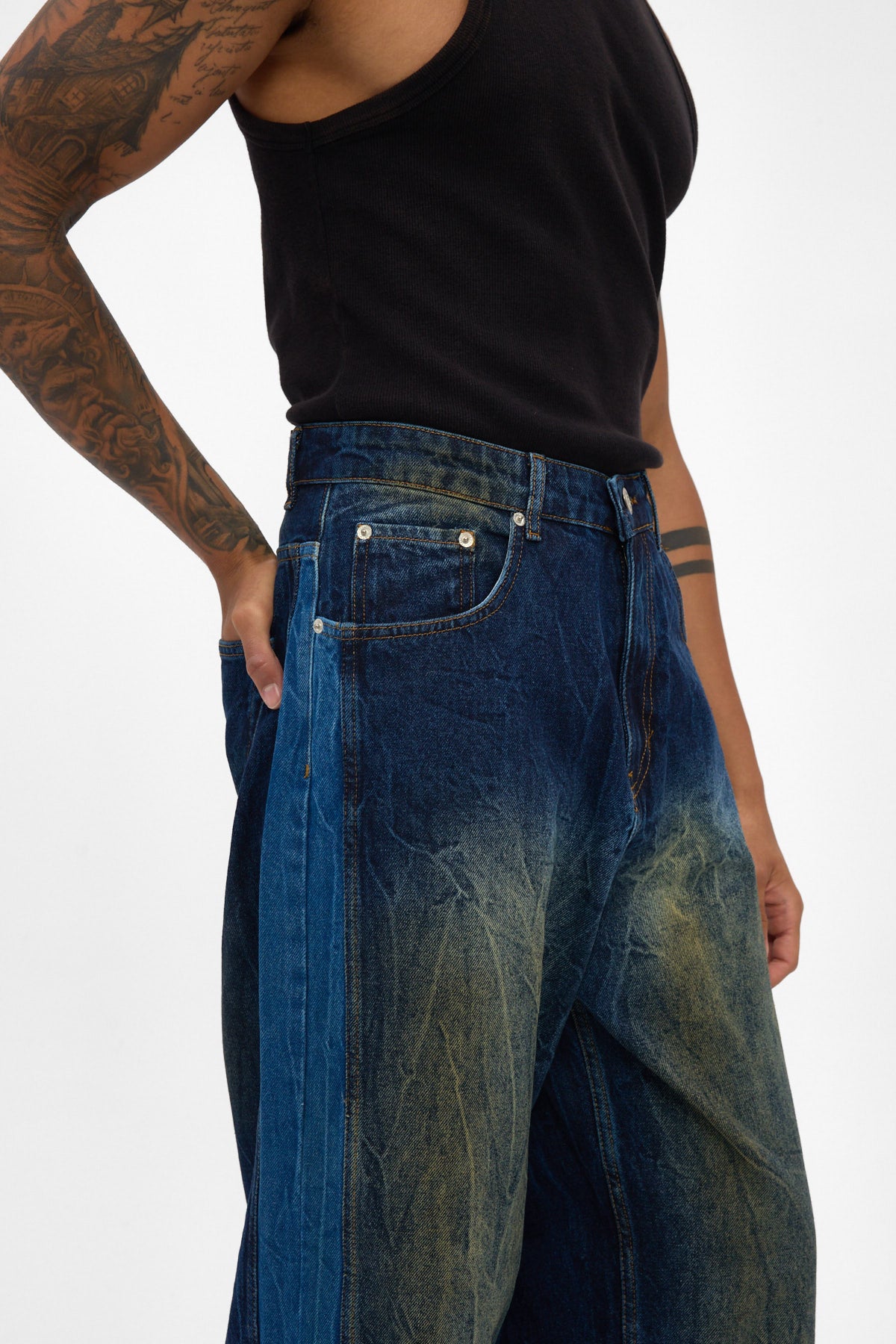 Indigo Sand Fade Baggy Jeans