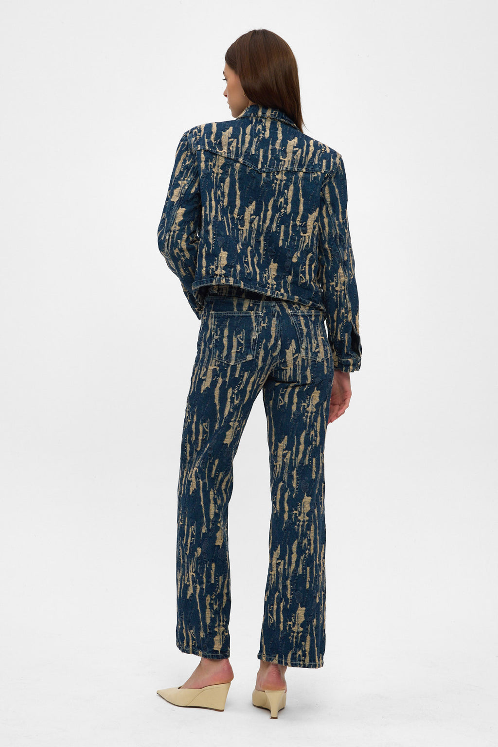 Indigo Jacquard Denim Jacket