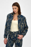 Indigo Jacquard Denim Jacket