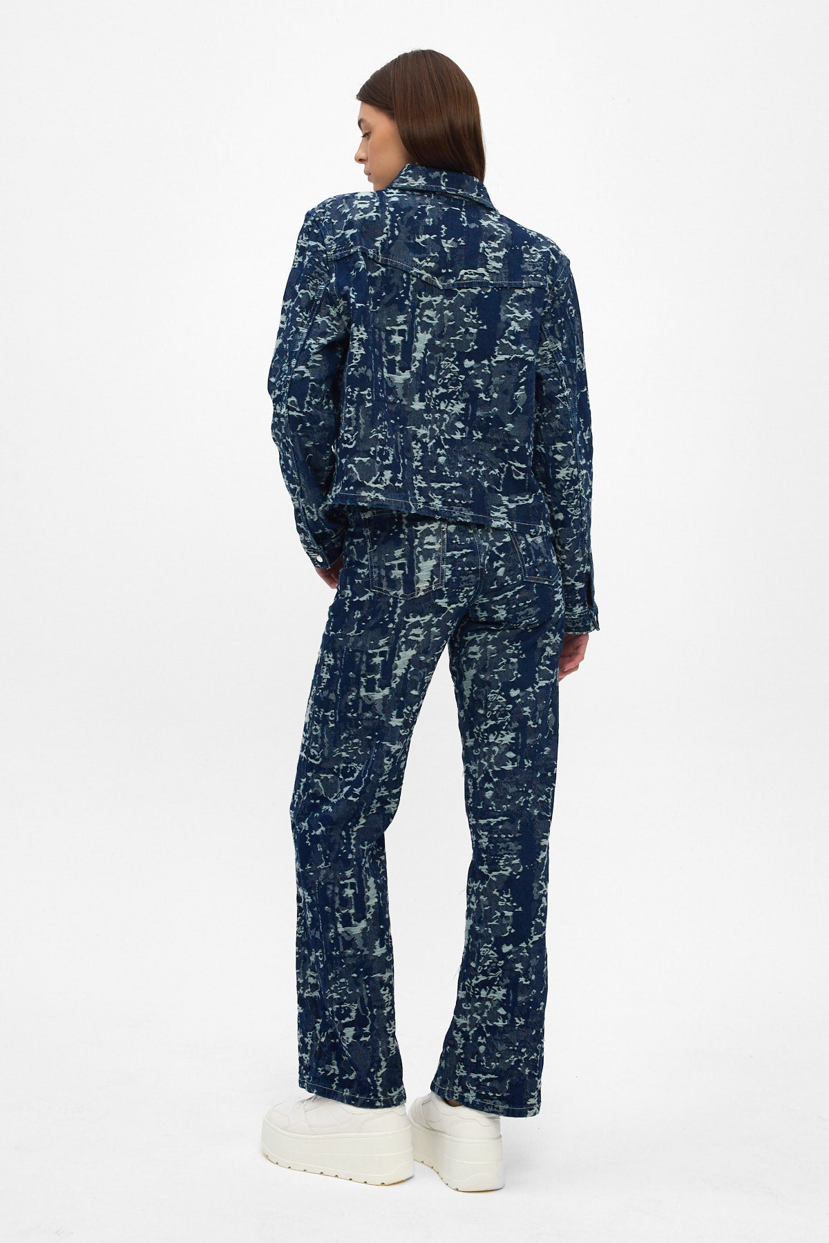 Indigo Jacquard Denim Jacket