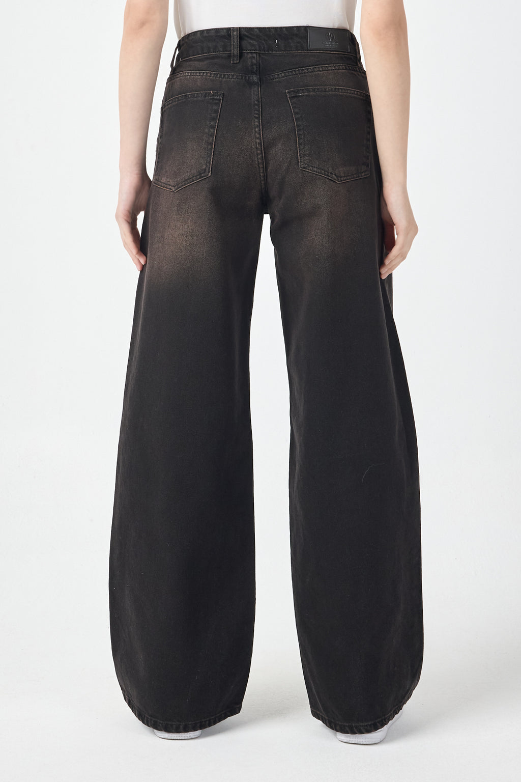 Black Wide Leg Jeans for Women – Mocha Washed Denim
