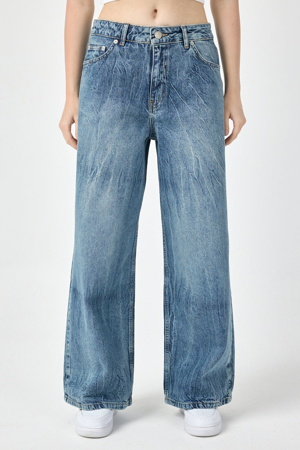 Light Blue Baggy Jeans for Women – Indigo Fade Denim