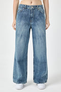 Light Blue Baggy Jeans for Women – Indigo Fade Denim
